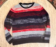 Barbour Rhossili Knit Wool Blend Navy, Red, Light Blue, White Sweater Size 10