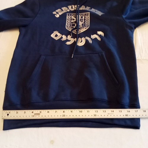 Sudadera con Capucha Jerusalén León Azul Israel Souvenir Talla Pequeña Azul Marino y León Plateado - Imagen 11 de 22