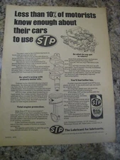 STP LUBRICANT FOR LUBRICANTS OIL TREATMENT  1970 ADVERT A4 FILE 21