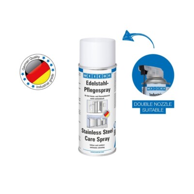 WEICON Edelstahlpflege-Spray | Reinigungs-, Schutz-& Pflegeöl | 400 ml