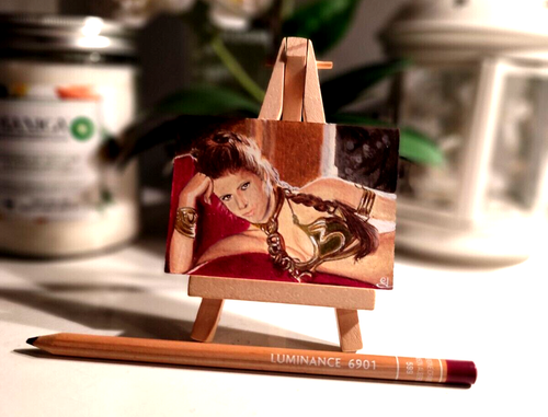 SLAVE LEIA STAR WARS 3-CARD LOT to CHOOSE ACEO PSC Sketch Card by Giovanni CIMA - Bild 7 von 13
