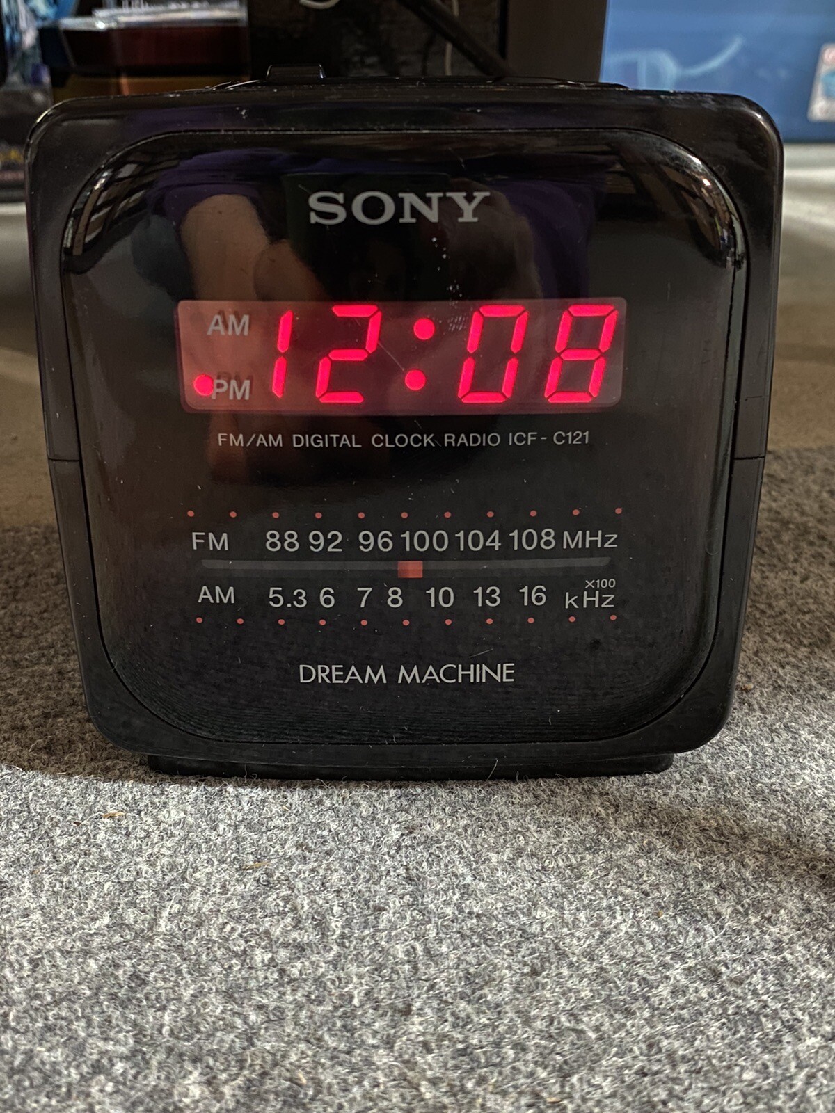 Vintage Sony Dream Machine Clock Radio Alarm Clock - Black | Model ICF-C121