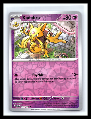 Pokemon TCG: Twilight Masquerade - Reverse Holo - 081/167 - Kadabra