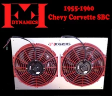 FF DYNAMICS EXTREME ELECTRONIC TWIN COOLING FAN SYSTEM: 1955-1960 CHEVY CORVETTE