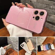 For iPhone 16 Pro Max 15 14 13 Luxury Magnetic Shockproof Camera Protection Case