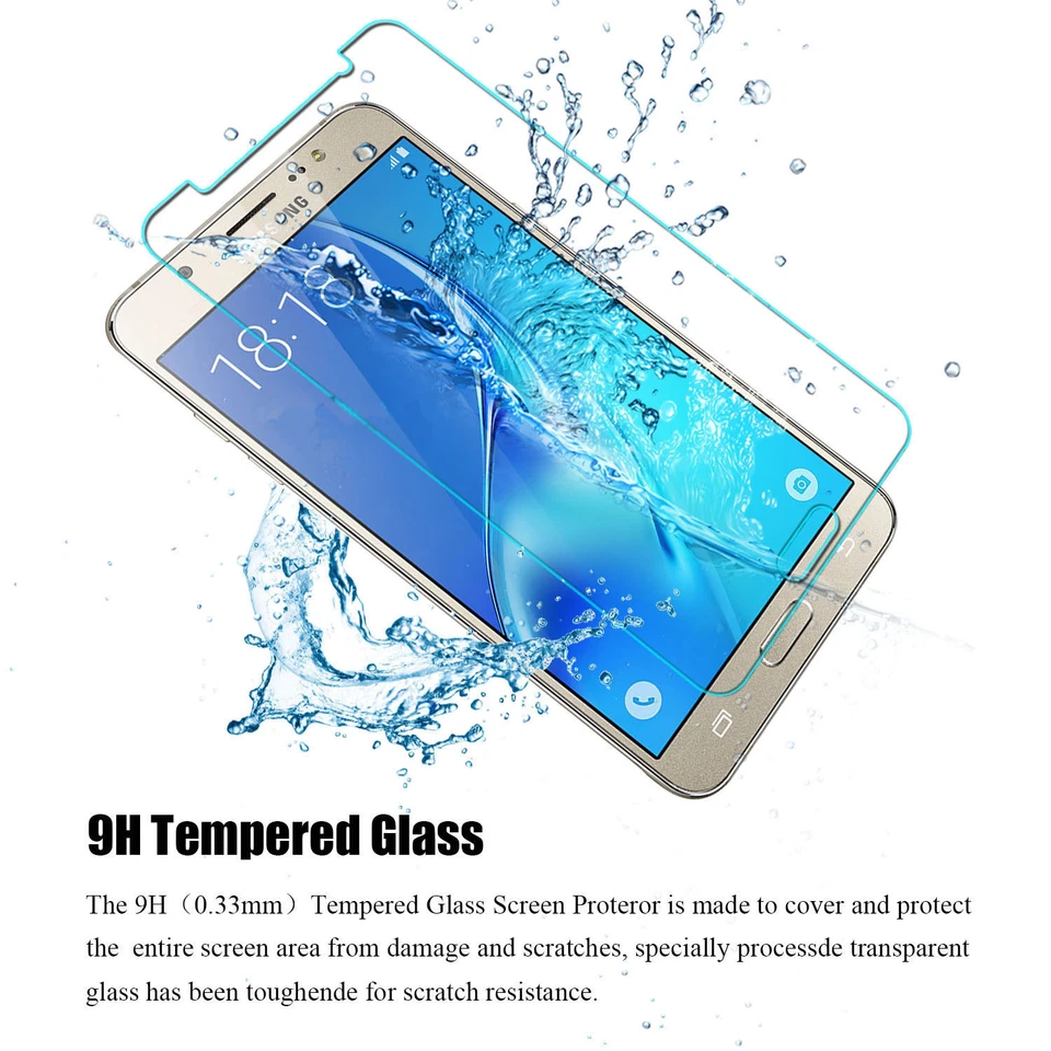 PROTECTOR PANTALLA CRISTAL TEMPLADO ULTRA CLARO 9H Para Samsung Galaxy J7 (2016) EE. UU. Foto 4 de 4