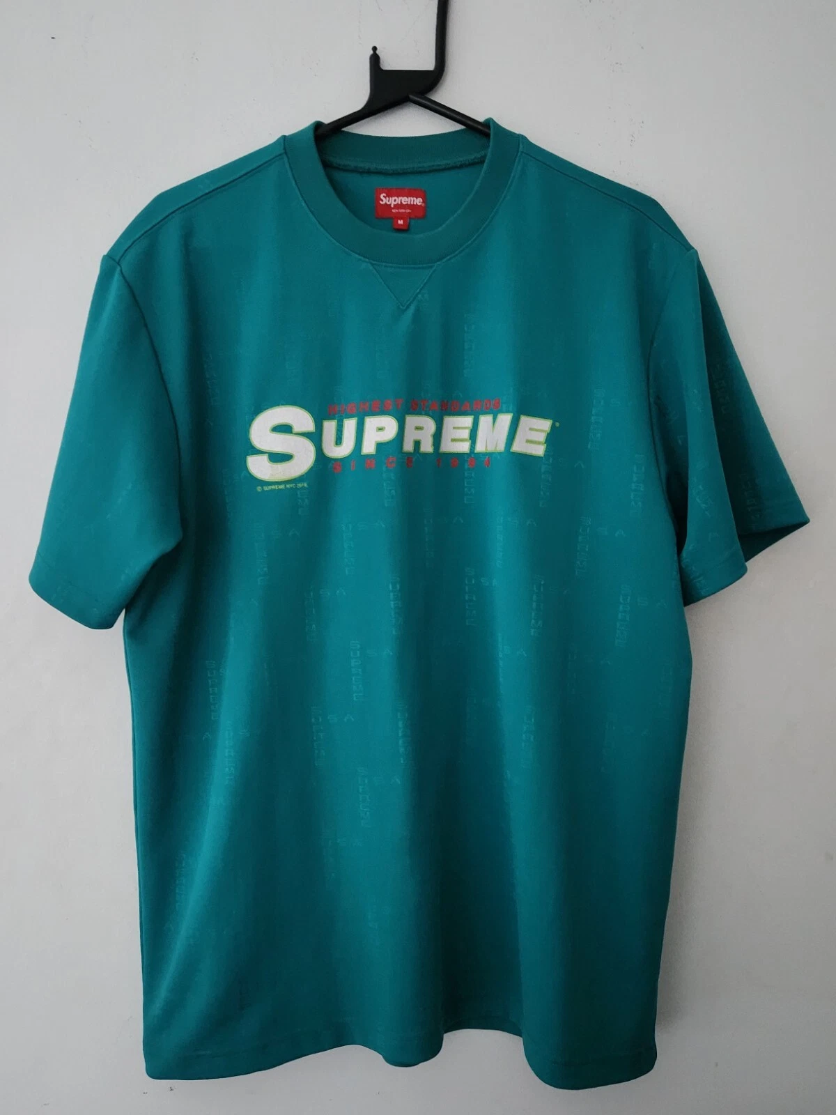 SS19 Supreme Highest Standards Level Athletic S/S Top Teal T Shirt Tee Medium M