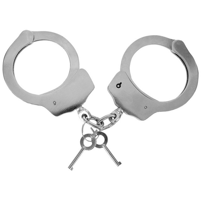 Viper Professional Heavy Duty Police Handcuffs Nickel Plated Steel With