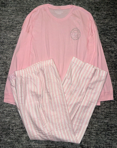 Victoria's Secret Bling LS Tee-Jama + Flannel Pants Set Pretty Blossom Shimmer L - Picture 3 of 13