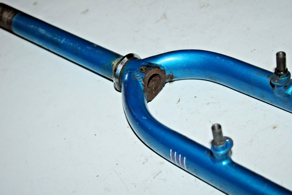 NOS Fourche Vintage VTT Acier Chromé 1" Pour Potence 21mm - Look Rétro