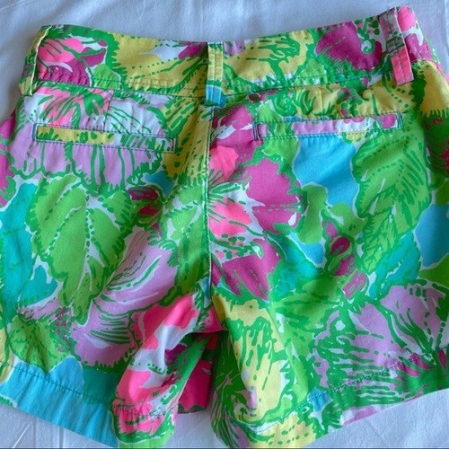 Corto LILLY PULITZER Talla 00 Impreso de Hibisco The Callahan L14 - Imagen 10 de 12