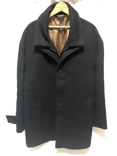 Pronto moda Abrigo para hombre Negro Tamaño Grande De Cachemira Hecho en  Italia | eBay