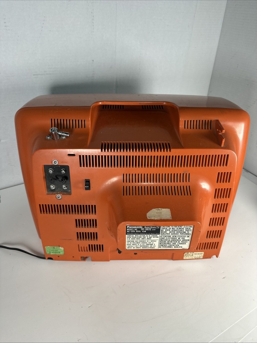Panasonic TR-602S space age portable TV, Iconic 1976 Panasonic red