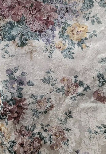 Lotto tovaglie Lenox 5 pezzi rotonde rettangolari farfalla floreale panna vintage - Foto 2 di 12