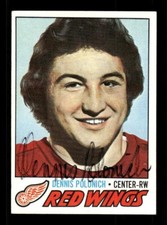 DENNIS POLONICH SIGNED 1977-78 TOPPS HOCKEY #228 - DETROIT RED WINGS AUTO