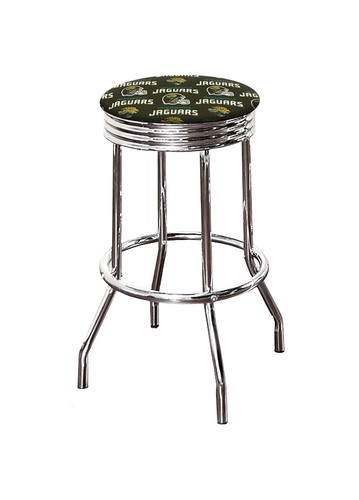Bar Stool 31" Tall Backless Swivel Seat Cushion with NFL Team Logo Fabric - Picture 17 of 39