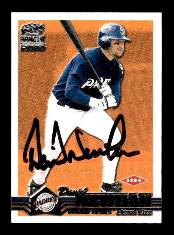 DAVID NEWHAN SIGNED 2000 PACIFIC PARAMOUNT #79-U RC ON-CARD AUTO SAN DIEGO