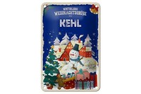Blechschild WeihnachtsgrüßE Kehl Geschenk Fest Deko Schild 12X18 Cm