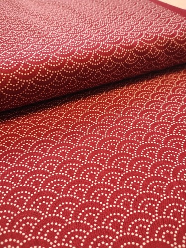 Traditional Japanese Kimono Slub Cotton Fabric with Wave Pattern Sevenberry - Picture 35 of 58