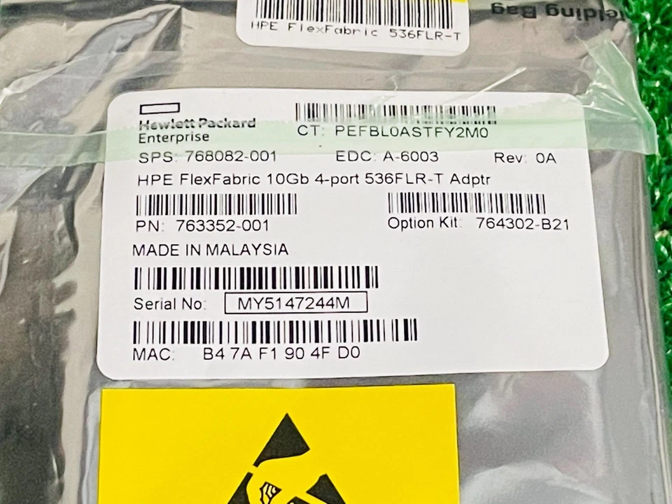 Hewlett Packard 763352-001 HPE FlexFabric 536FLR-T 4-Port PCIe Network Adapter - Image 2 of 4