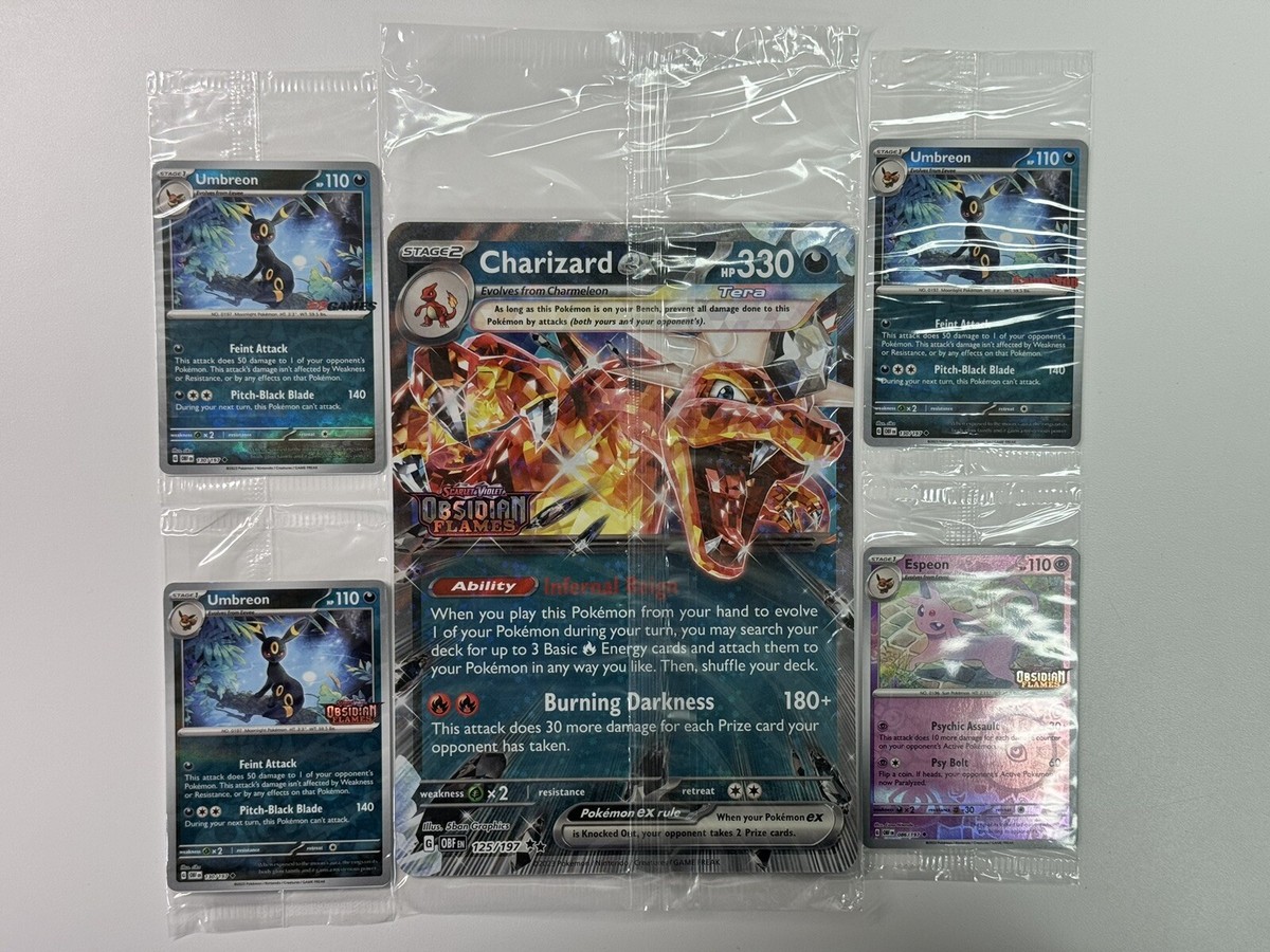 Umbreon EB Games Charizard EX Obsidian Flames Stamped JUMBO Promos
