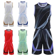 Kids Boys Outfit Fitness Suit With Shorts Set Lightweight Sleeveless Basketball