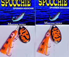 Spinner Hoochies (2): uv “ORANGE BANDIT”