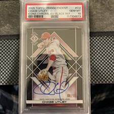 Chase Utley 2025 Topps Transcendent Icons Chrome Auto /10 PSA 10
