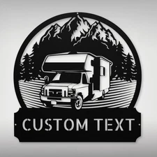 Personalized Camper Metal Sign Custom Camping Decor for Home Office Gift Idea