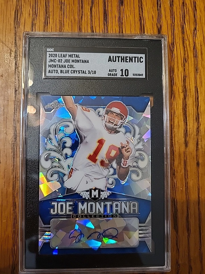 Hoja de metal azul cristal SGC 10 2020 automático Joe Montana #3/10 Foto 3 de 4