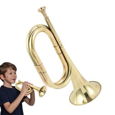 Cavalry Trumpet Brass Brass Instrument Taps Bugle Toy Trumpet Gold Band  Sweet