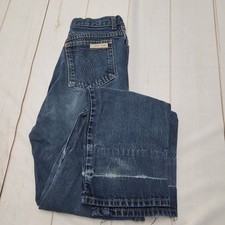 Vintage 70s 80s Calvin Klein high rise straight leg jeans distressed destroyed