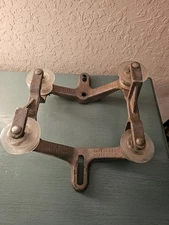 Vintage ALCOA Case Point Telecom Glass Pulley Bracket System-All Original, Good