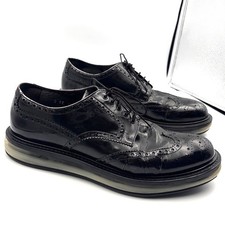 Prada Levitate Blk Leather Wingtip Brogue Air Sole Shoes 2EE 098 Mens 8.5 Loafer