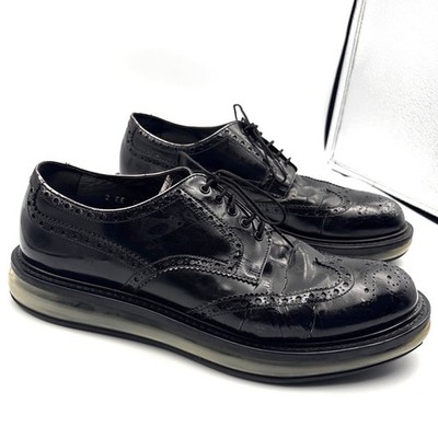 Prada Levitate Blk Leather Wingtip Brogue Air Sole Shoes 2EE 098 Mens 8.5 Loafer