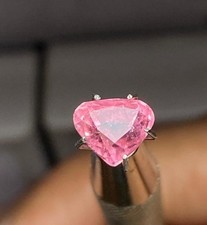 1.2ct Natural Rubellite Tourmaline Heart 5x6mm – Pink Faceted Gem – Pakistan