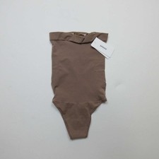 Spanx Womens High Waisted Thong S UK 8-10 Cafe Au Lait Tummy Control Panty