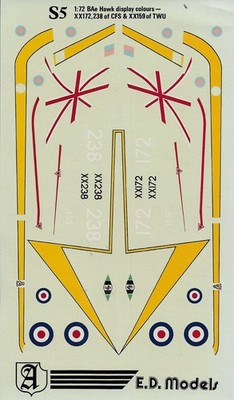AKS05 Almark Decals 1:72 RAF BAe Hawk T.1 1987 Airshow display aircraft