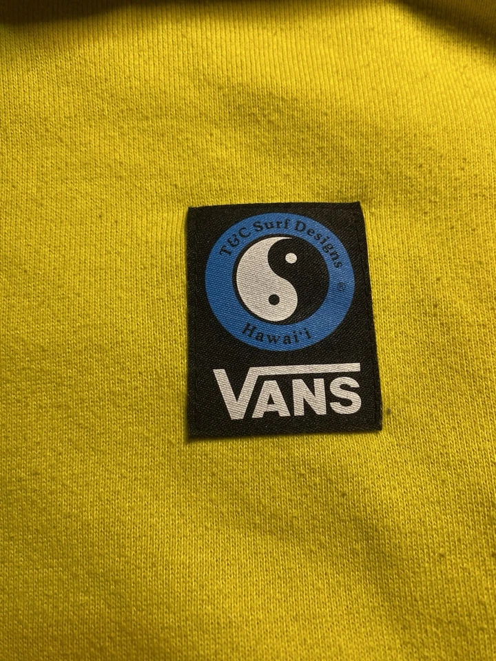 Sudadera con Capucha Vans T&C Surf Designs Hawaii Pequeña Amarilla IMPRESIONANTES LOGOTIPOS SUPER COOL 🔥🔥 Foto 3 de 4