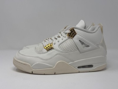Air Jordan 4 Retro Metallic Gold Sneakers AQ9129-170 Womens Size 11.5 / Men's 10