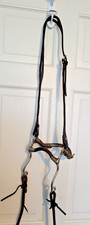 Brown Leather Horse Bridle Western With Sweet Iron Curb Bit And Reins Included