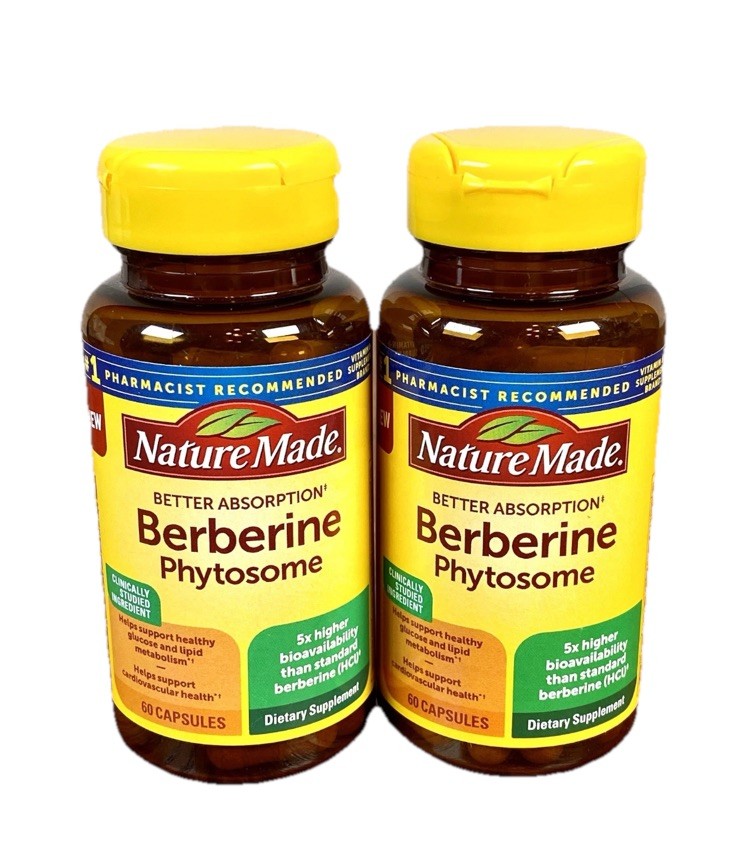 Lot of 2 ~ Nature Made ~ Berberine Phytosome 550 mg ~ 60 Capsules ~ Exp 06/2027