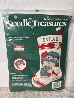 Needle Treasures  Little Miss Christmas Needlepoint Stocking Kit  (Sealed)