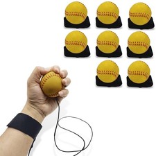 4/8/16 Pack 2.36 inch Wrist Return Balls Baseballs on a String with Wristband...