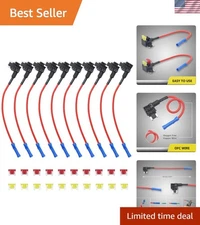 12V Mini Add-a-Circuit Fuse Tap with 10A/20A Fuses - Perfect for Car Electronics