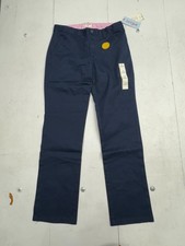 Cat  Jack Fighter Pilot Solid Blue Straight Leg Chino Casual Pant Girls Size 14