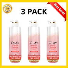 Olay Intensely Hydrating Body Wash Watermelon Fizz Limited Edition 20 oz, 3 Pack