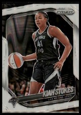 2025 Panini Prizm WNBA #58 Kiah Stokes White Seismic Prizms