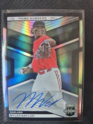 2023 Panini Elite Extra Edition Prime Numbers Signatures Myles Naylor Auto #5/9