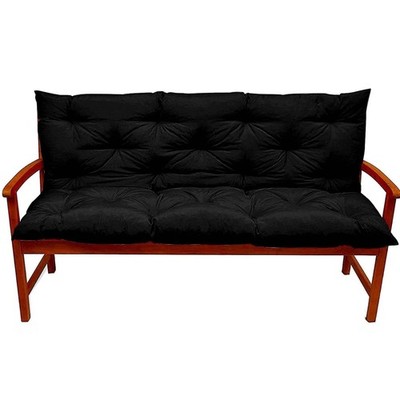 Outdoor furniture with backrest, waterproof bench pad, for backyard and garden
